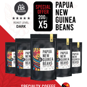Dark Roast Coffee Bean Papua New Guinea 100% Arabica 200g. x5Bag